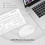 Rii RK200 Wireless Keyboard and Mouse 104 Keys UK Layout White (AAA Battery) view 2