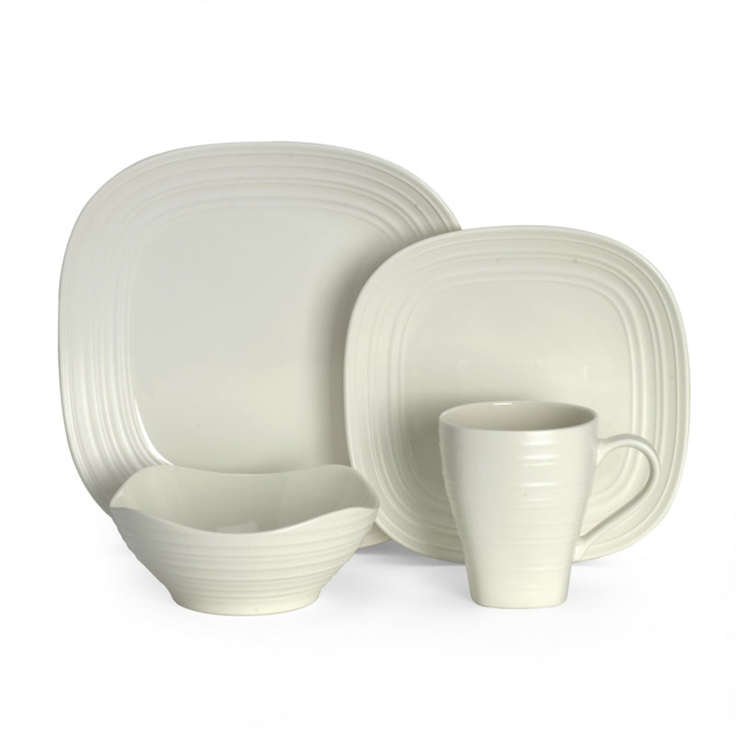 Mikasaswirl Square Piece Place Setting White Desertcart Seychelles