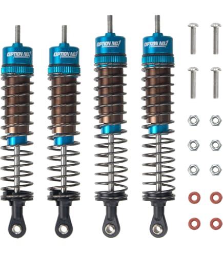 Amazon.com: Tamiya Black Coated TRF Damper Set : Toys & Games