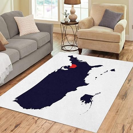 Amazon Com Semtomn Area Rug 5 X 7 Blue Ohio State In The