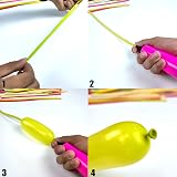 HYKJNBW 100Pcs Pastel Modelling Balloons 260Q Latex Twist Set with Pump view 5