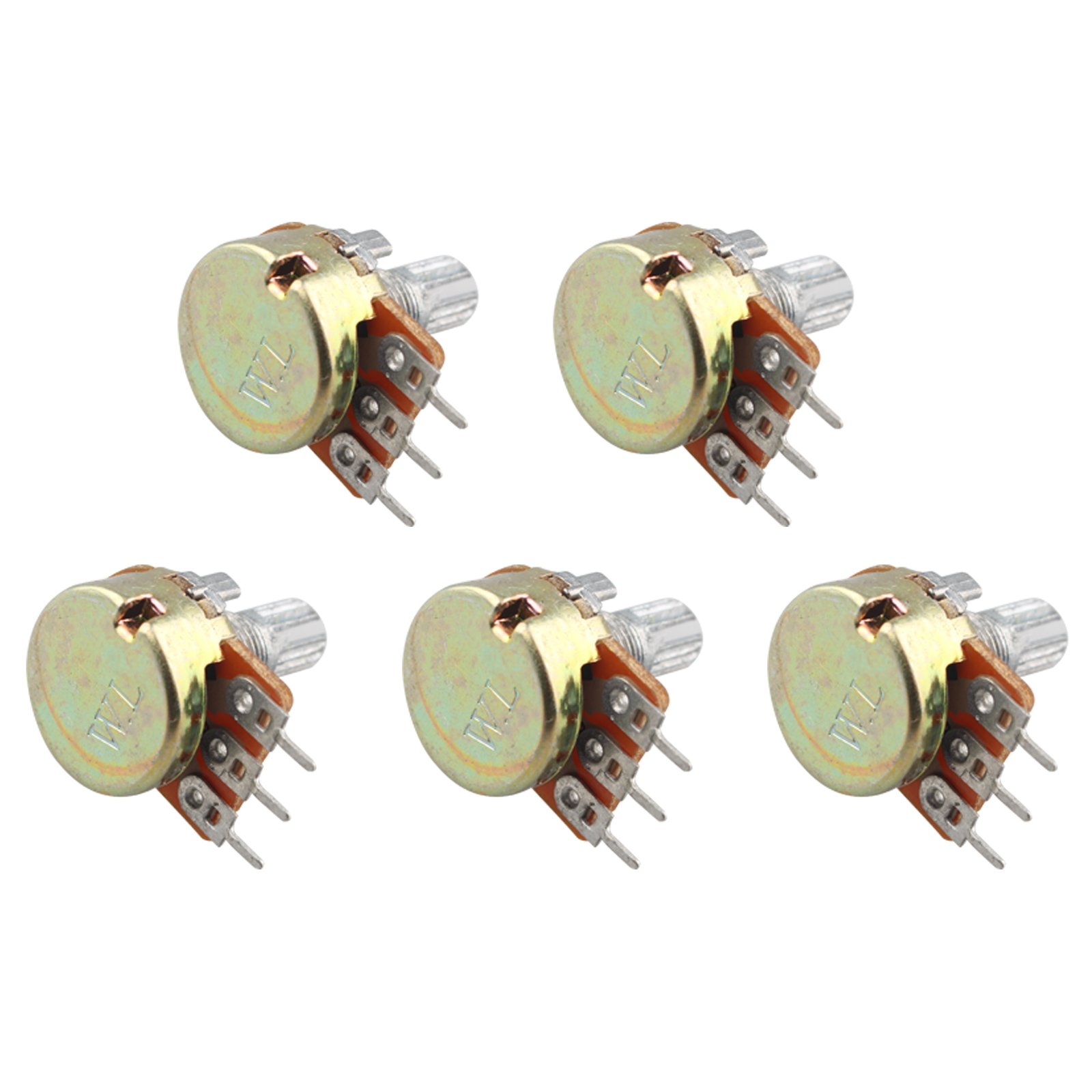 HALJIA 5pcs Potentiometer 100K OHM Compatible with Arduino Raspberry Pi and Other Projects with Knurled Shaft