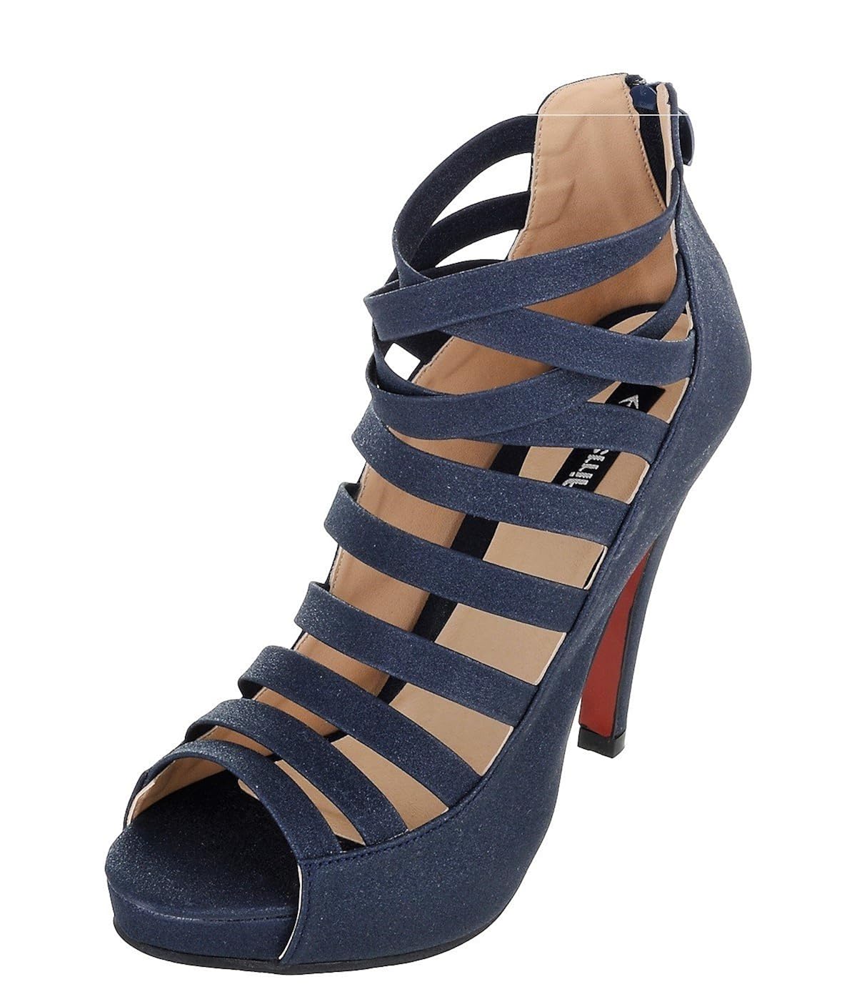 navy gladiator heels