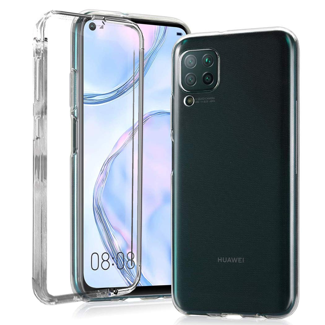 GAPlus Huawei P40 Lite JNY-L21A 6.4" Case, Huawei P40 Lite Front and Back Case, Transparent Clear Fully Protection PC Hard Soft Cover Bumper Shockproof For Huawei P40 Lite