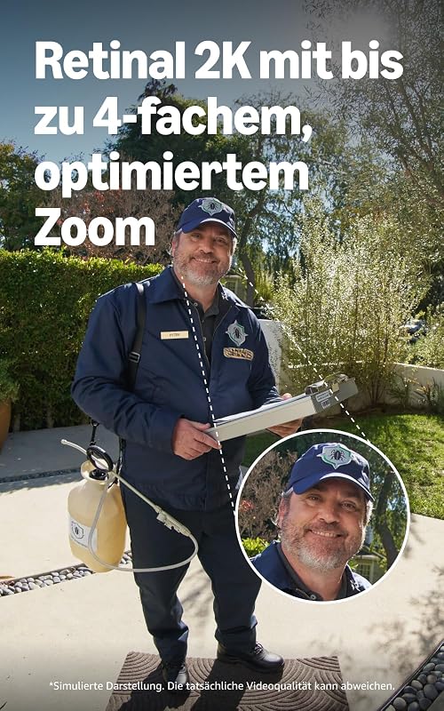 Videotürklingel Kabel (Wired Video Doorbell) (neueste Gen.), Videotürklingel-Kamera, Retinal 2K, optimierter Zoom (bis zu 6x), 30-tägiger Gratiszeitraum für Ring-Abonnement