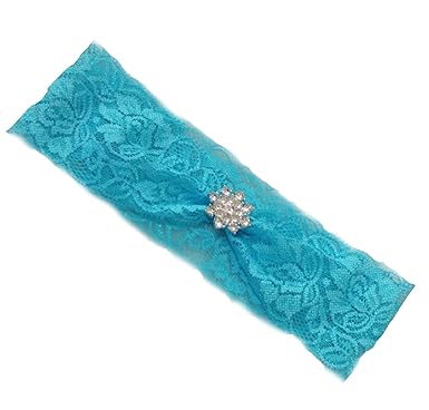 Unbekannt Ausgefallen was Blaues SEXY Strumpfband Spitze Braut Hochzeit Strass Hellblau