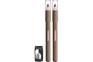 COVERGIRL - Easy Breezy Brow Fill + Define Brow Pencil, Sharpener Included, Long-Lasting, Deeply Pigmented, Blendable Formula, 100% Cruelty-Free
