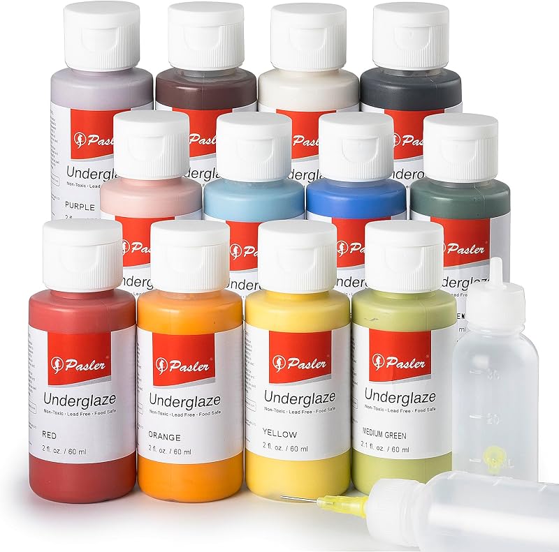 Pasler Underglaze Kit 60ml 12 Color Set - Opaque Pottery Underglaze