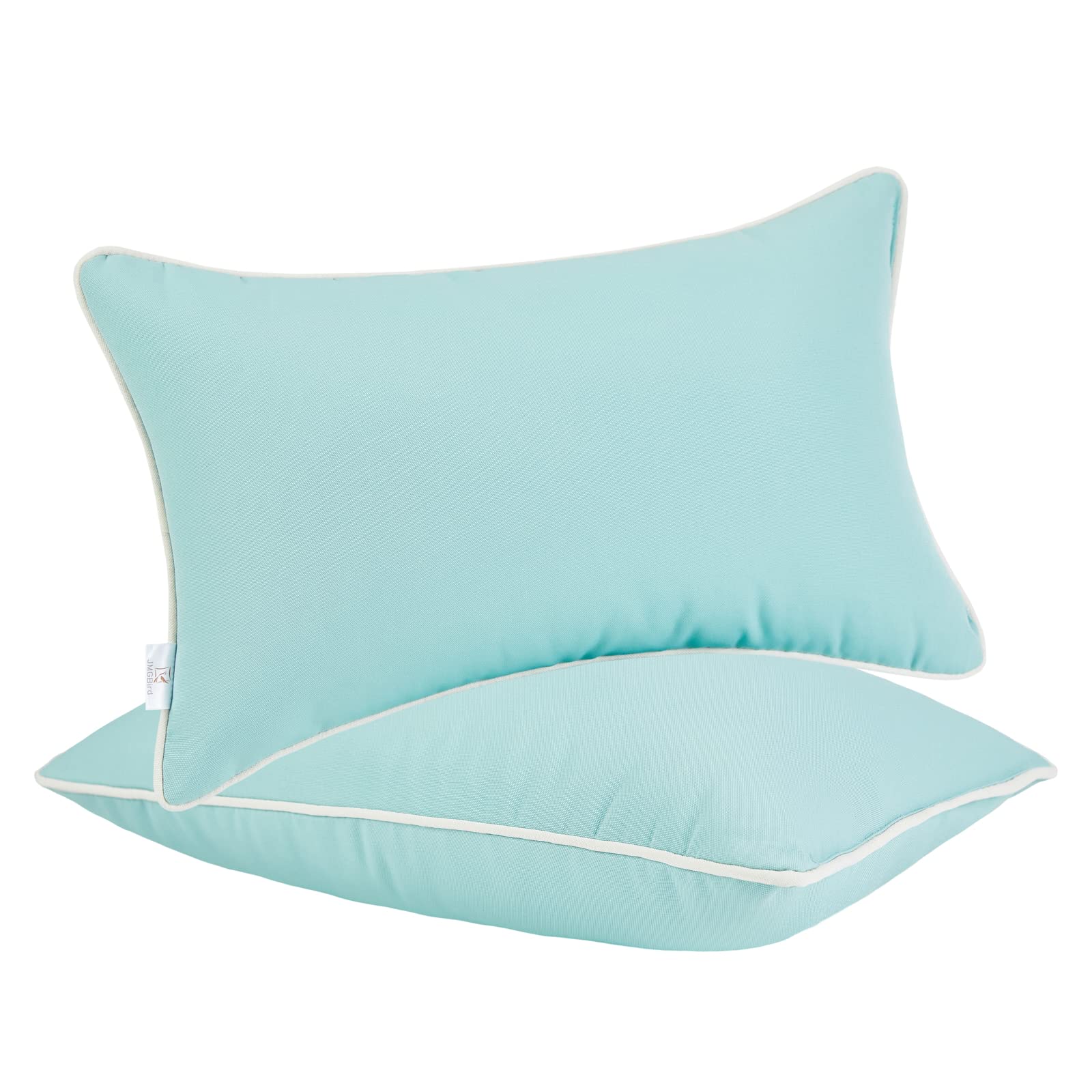 Photo 1 of JMGBird Outdoor Lumbar Pillows with Insert 12x20 Inch Outdoor Pillows for Patio Furniture Decorative