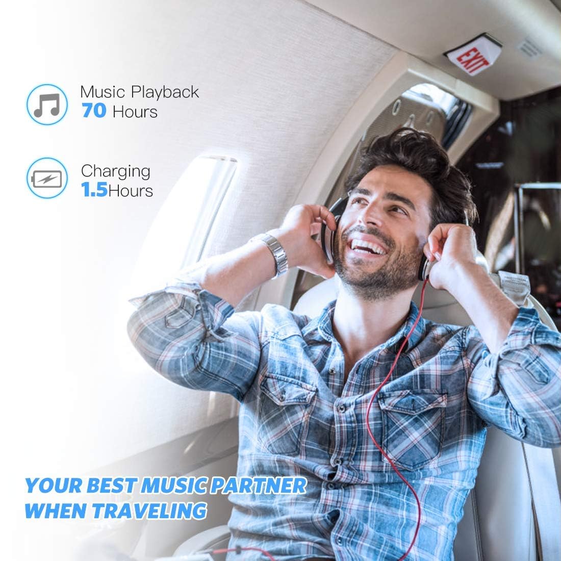 AGPTEK A02S 16GB MP3 Player, 70 Hours Playback Lossless Sound Music Player, Supports up to 128GB, Black