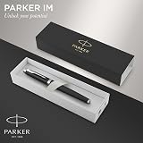 Parker IM Fountain Pen Matte Black Chrome Trim Medium Point view 2