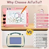 AiTuiTui Dinosaur Magnetic Drawing Board for Kids Pink 3-7 Mess Free view 6