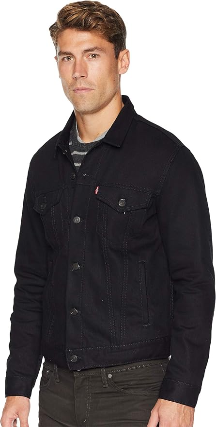 levis men black solid tailored jacket