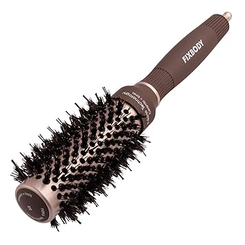 Amazon Com Fixbody Round Hair Brush With Boar Bristles Nano