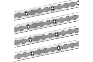 SALUINOKI 48" L-Track Rail Silver 4 Pack, 4ft Aluminum Ltrack Rail for Truck and Trailer, Truck Bed Rail for Motorcycles, ATVs and Bikes