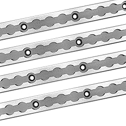 SALUINOKI 48" L-Track Rail Silver 4 Pack, 4ft