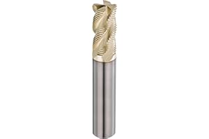 SPEED TIGER INTA Carbide Roughing End Mill - for Alloy Steels/Hardened Steels - Micro Grain Carbide End Mill - ZrN-A Coating - 4-Flute - INTA5/8"-4 (1 piece, 5/8")
