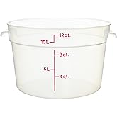 Cambro Camware Translucent Round Food Storage Containers, 12 Quart (RFS12PP) Category: Food Storage Round Containers