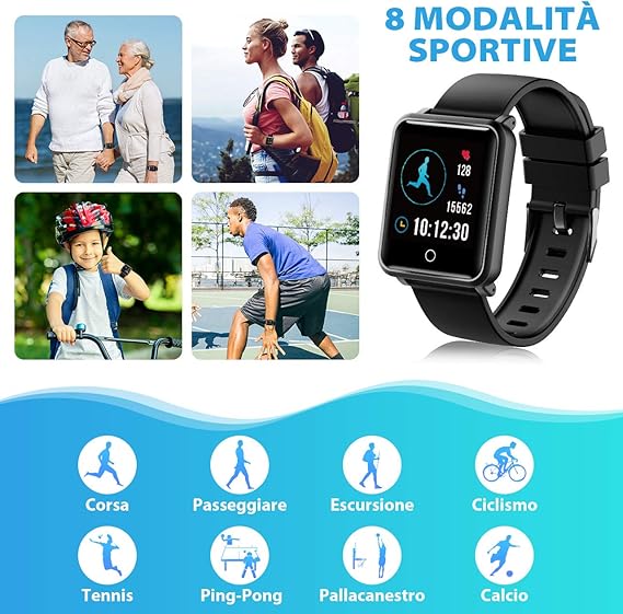 Smartwatch Impermeable IP68, Mesa de Smart Watch Reloj Fitness ...