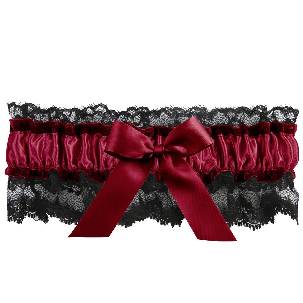 Ivy Lane Design Britney Garter, Black/Burgundy