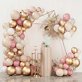 balloon garland Rose Gold Balloon Arch Kit 102pcs Beige Retro Pink Gold view 7