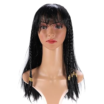 Buy Luoem Halloween Wig Air Bangs Wig Long Straight Hair Volume