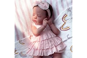 KSBD Reborn Baby Dolls Girl - 20 Inch Realistic Sleeping Newborn Baby Doll, Lifelike Handmade Cloth Body Soft Weighted Reborn Doll, Advanced Painted Gift Set for Kids Age 3+