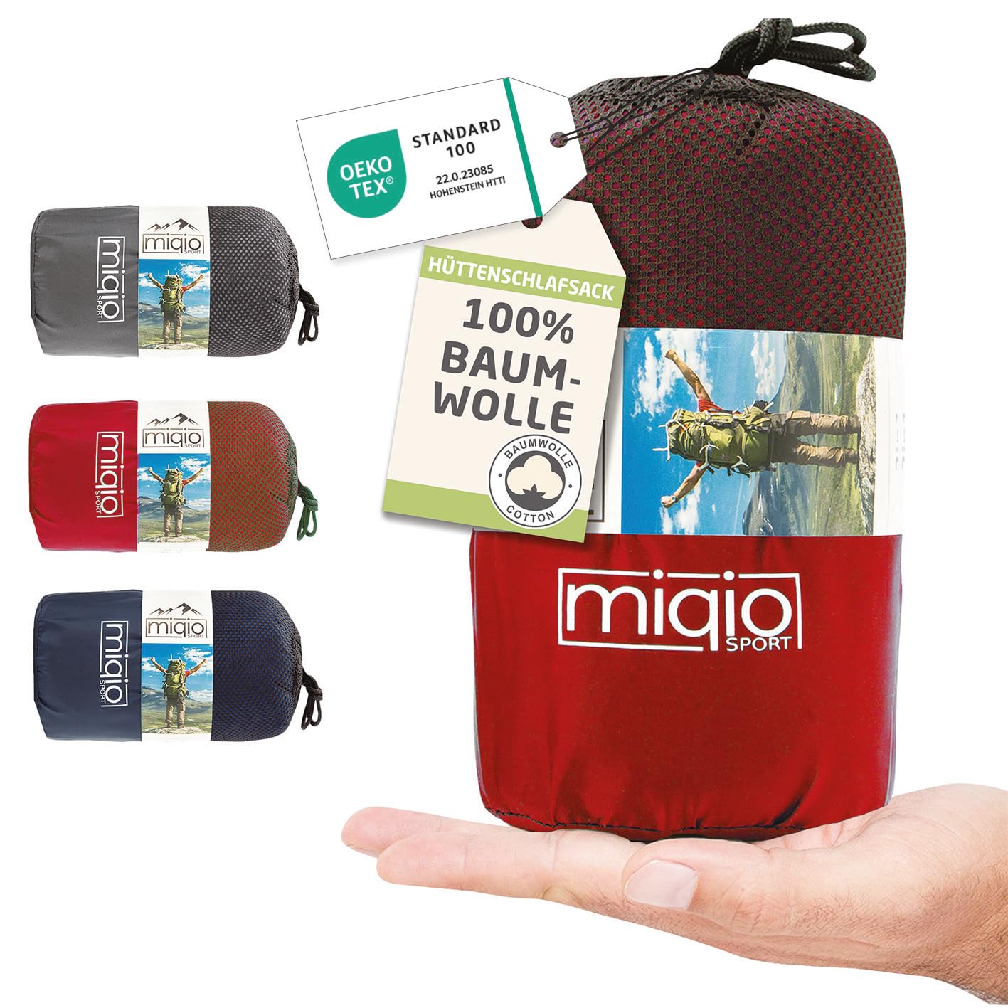 2in1 Cotton Sleeping Bag Liner and Lightweight XL Size Double Travel Bed Sheet