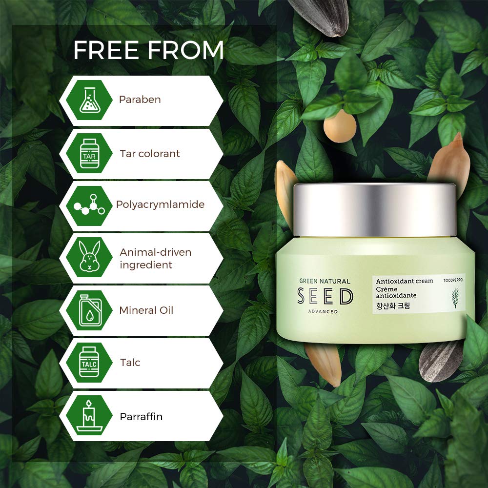 green natural seed antioxidant cream
