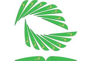 HOSOLEE 60 Pack 3 Inch Archery Vanes Drop-Shaped Fletching Fletches Plastic Vane for DIY Arrows Crossbow Bolts