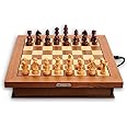 Exclusive Luxe Edition Electronic Chess Board by Millennium - Wooden Electronic Chess Board and Storage Cabinet - Perfect Partner for Practice or Play - Model MIL843