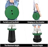 LUXJET Portable Folding Stool 180kg Load Capacity Army Green 9.85in Diameter view 3