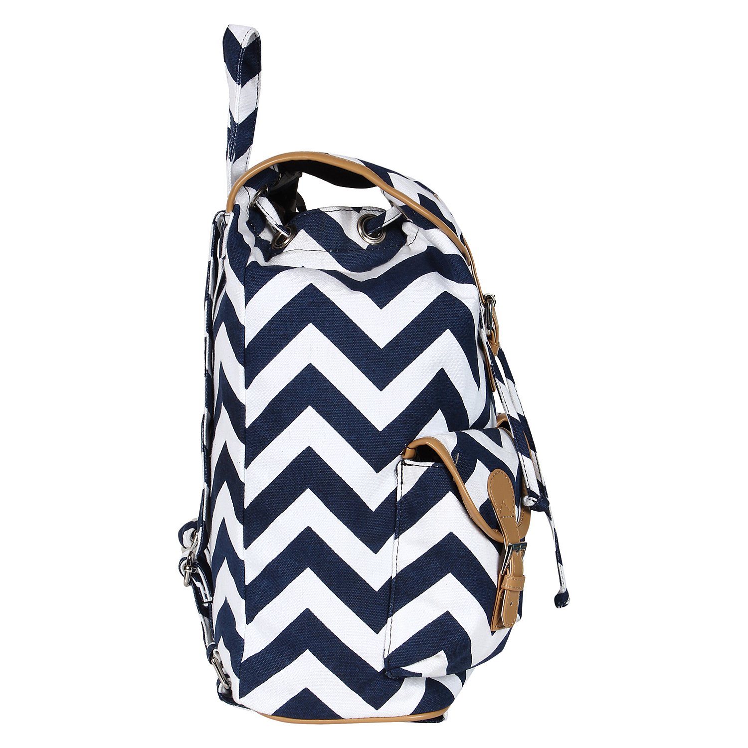 lychee bags women's blue, white canvas lacey backpack