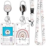 Be Kind Lanyards for Id Badges, Cute Rainbow Badge