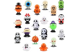 KIMOBER 20Pcs Halloween Wind-Up Toys,Assorted Wind Up Clockwork Toys for Halloween Party Favor Supplies,Birthday Parties