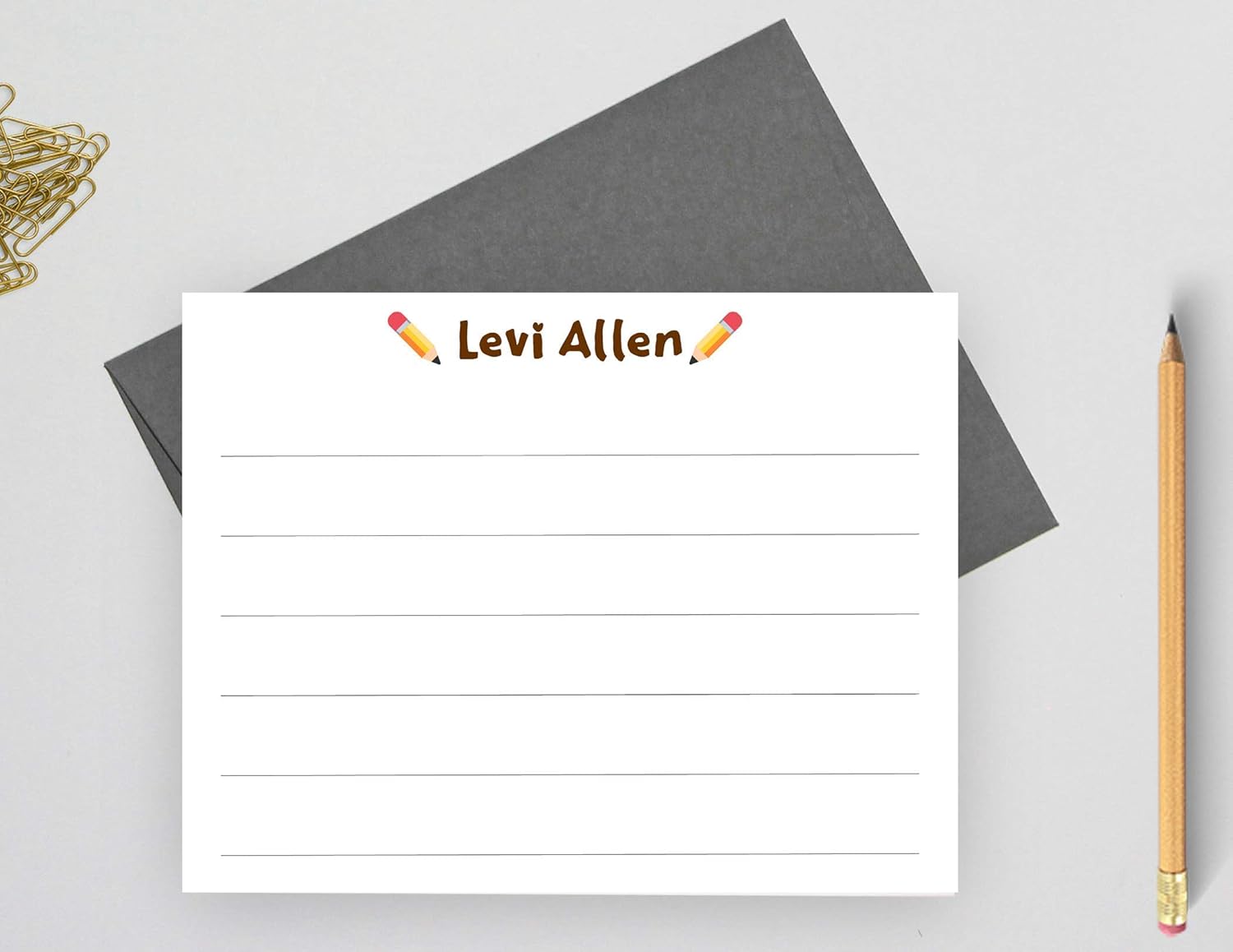 Lined Stationery Personalized stationery set, personalized note cards, stationery