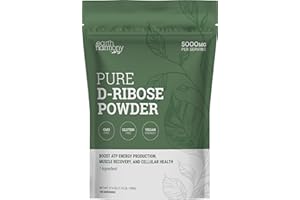 EARTH HARMONY NATURALS Earth Harmony D-Ribose Powder 5000mg - Great for Exercise Performance, Post-Workout, and Heart Health - Similar to D Ribose Capsules - 17.6 Oz
