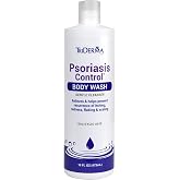 TriDerma Psoriasis Control Body Wash - Gentle 2% Salicylic Acid Cleanser, AP4 Aloe Vera Gel - Psoriasis Treatment Soothes Itching, Redness, Flaking - No Cortisone or Coal Tar - 16 oz