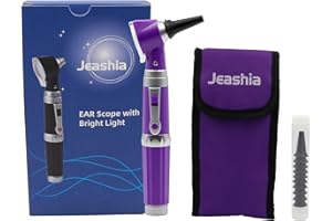 Jeashia Otoscope - Ear Infection Detector with Light, Compact Handle Design for Kids/Adults, Clinical & Pet Use (Purple)