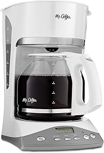 Mr. Coffee 12 Cup Programmable Coffee Maker, White