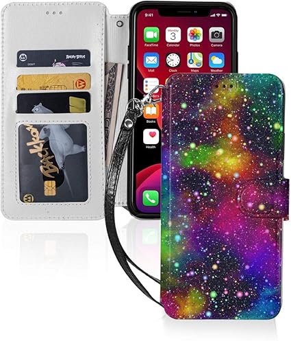 Amazon Iphone 11 ケース 手帳型 宇宙柄 星柄 スマホケース 携帯カバー マグネット スタンド機能 ストラップ付き 財布型 全面保護 耐衝撃 レザー カード収納 携帯電話ケース 家電 カメラ オンライン通販