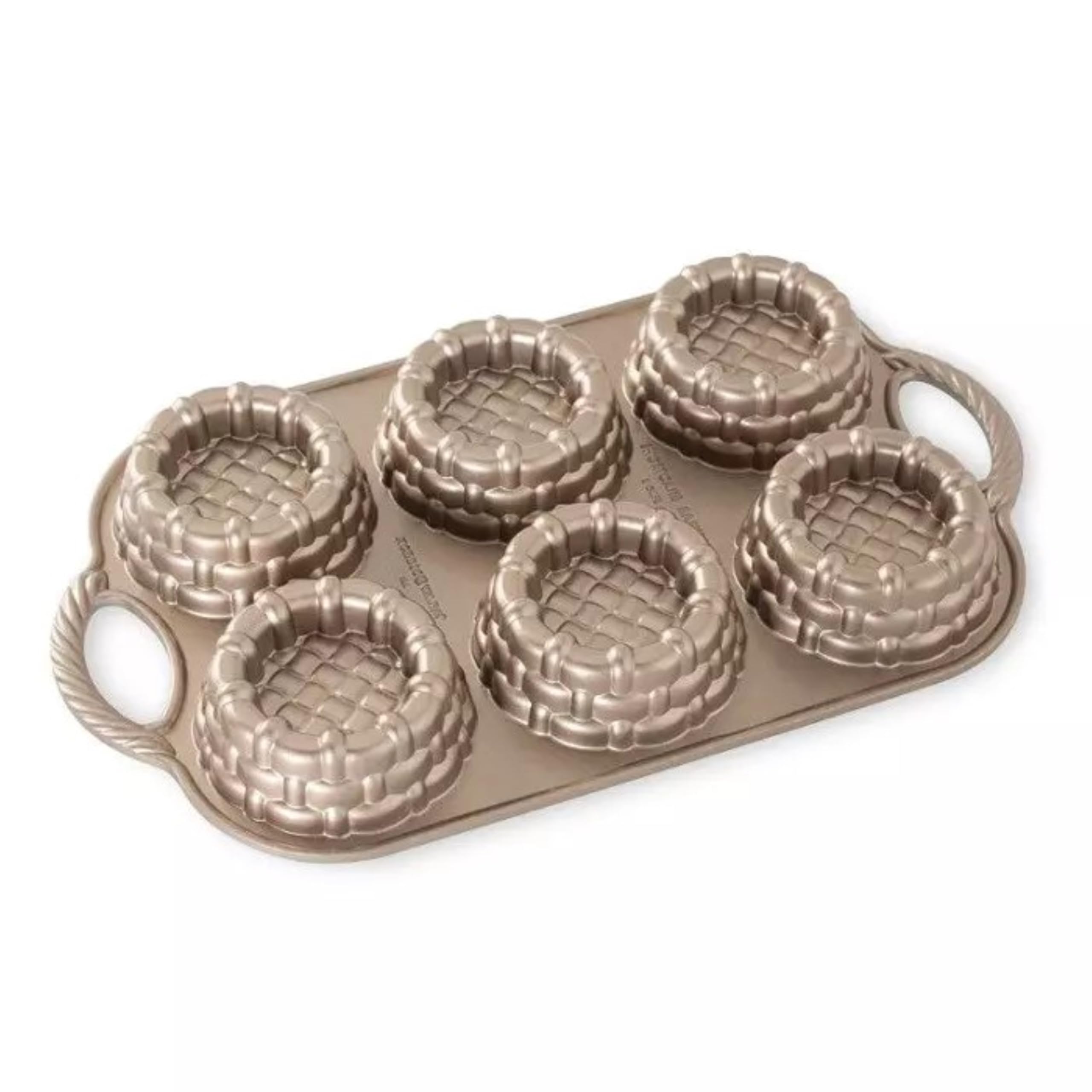 Nordic Ware 3D baking mould "mini cake bases", aluminium
