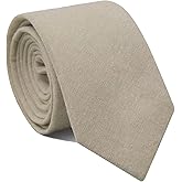 Mantieqingway Skinny Ties for Men,Cotton Linen Neck Tie for Daily Dress,Weddings, Groom, Groomsmen, Missions, Dances