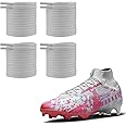UamGlsob 2 Pairs Soccer Cleats Shoe Laces for Nike Mercurial Shoe, 5/32"(4mm) Thin Shoelaces Replacement for Football Sneaker