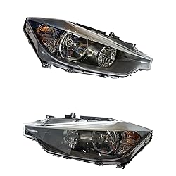 TRQ 2 Piece Headlight Assembly Set Driver