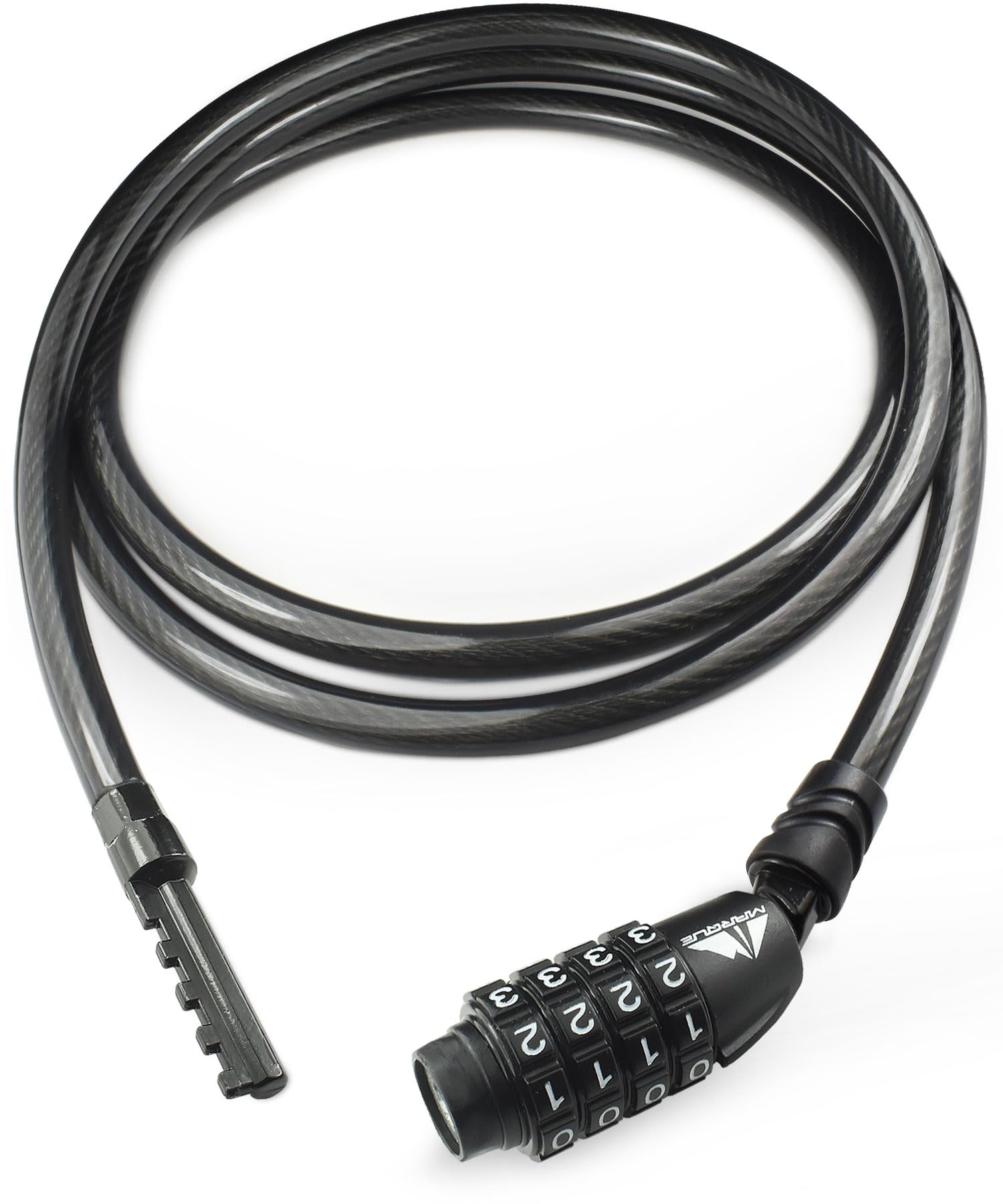 Photo 1 of MARQUE Straight Combination Bike Lock Cable - 3/8 inch (5FT, 10FT, 15FT, 25FT) Resettable Combination Lock, Anti-Theft Security Cable for Bicycles, Kayaks, Paddle Boards and Outdoor Gear (05 FT)