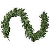 Christmas Cedar Garlands, Artificial Pine Cypress Greenery Garland, Christmas Decorations Holiday Indoor Outdoor Decor Winter Garland, 6FT