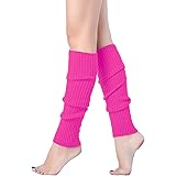 v28 Women Juniors Neon Ribbed Leg Warmers for 80s Eighty's Party Sports Yoga