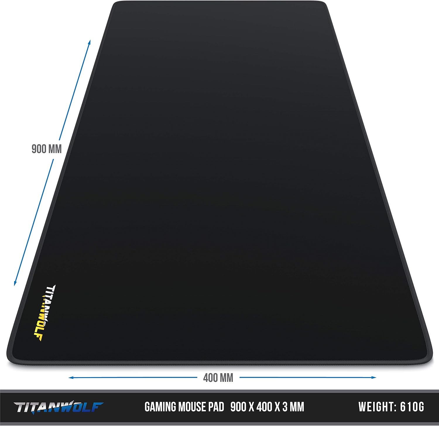 TITANWOLF XXL Speed Gaming Mouse Pad, Mouse Mat 900 x 400mm, XXL mousepad, table mat large size, improved precision and speed - Image 4