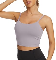 Tandisk Women Sports Bra Longline Crop Tank Top